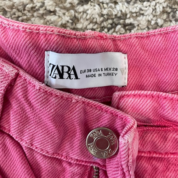 Pink Zara Wide Leg Jeans - Picture 2 of 3